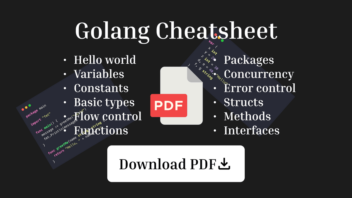 Download Golang CheatSheet PDF